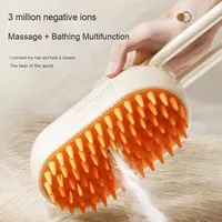 Brosse de massage de nettoyage d'épilation d'animal familier du Portable 3-en-1 de Offre Spéciale avec le jet de vapeur pour le produit de toilettage de salle de bains