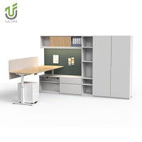 Solution d'angle ergonomique de bureau en forme de L réglable en hauteur à double moteur électrique IULTRA pour la maison ou le bureau