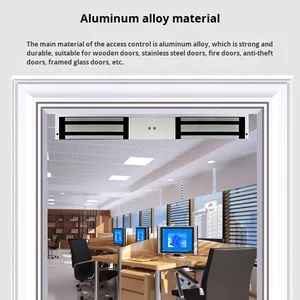 Электромагнитный замок DFD 280 кг с двойной дверью и обратной связью, система контроля доступа с электрическим управлением - Product Image 3