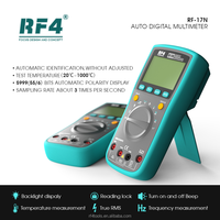 Multimètre numérique RF4 RF-17N pour test automatique, testeur de transistors et de température, pince ampèremétrique ESR, multifonctionnel pour téléphones portables et silicone