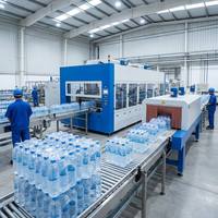 Machine d'emballage sous film rétractable pour canettes d'aluminium 20-50 PPM, demi-bac, pour ligne de boissons, 380V, 4000kg, certifiée CE