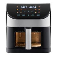 Freidoras de Aire Digitales Visibles de 6L con Pantalla LCD a Color Táctil, Sin Aceite, Tubo de Calentamiento 304