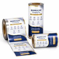 Emballage personnalisé pour mini-gâteaux, film plastique laminé transparent BOPP/CPP, film en rouleau scellé à l'arrière
