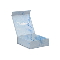 Emballage de cadre photo élégant de qualité supérieure personnalisé Boîte en carton rigide en papier magnétique à couvercle rabattable bleu