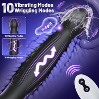 Vibrateur réaliste grande taille 2-en-1 pour point G et plug anal, 10 modes de vibration, contrôle par application, stimulateur vaginal pour achats en ligne