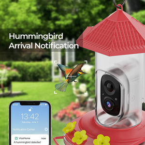 Distributeur d'eau intelligent pour oiseaux, suspendu, étanche, en forme de fleur, alimenté à l'énergie solaire, écologique et élégant, pour l'extérieur, vente en gros - Product Image 3