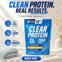 OLLI Zero Sugar Clear Proteïnepoeder Stick Packs 22g Per Portie Diverse Fruit Smaken Onderweg Workout Supplement OEM Aangepast
