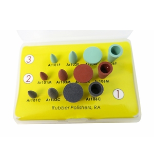 Kit frese per lucidatura in metallo amalgama dentale lucidante in gomma a bassa velocità RA Bur - Product Image 1