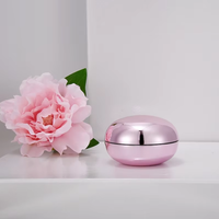 Boîte de crème pour le visage sphérique acrylique haut de gamme 50g avec capuchon en plastique livraison directe crème pour les yeux bouteille miroir de distribution cosmétique