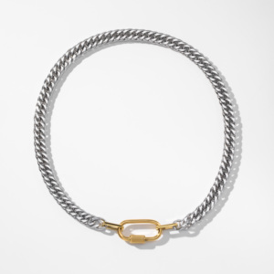 YF3611 Joyería de Diseño Sin Deslustre Chapada en <span class=keywords><strong>Oro</strong></span> de <span class=keywords><strong>18K</strong></span> Acero Inoxidable <span class=keywords><strong>Cadena</strong></span> Cubana Dos Tonos Grueso Mosquetón Collar Pulsera - Product Image 1