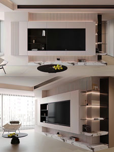 家具キャビネットJINGSHUNアパートテレビウォールユニットデザインリビングルームモダン内蔵フルハウスカスタマイズフリーデザイン - Product Image 3