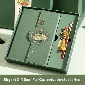 2026 High Quality Stylish Chinese-Style Trendy A5 Business Notebook Dowling Paper Faux Leather Cover <b>Gift</b> <b>Box</b> Set Work Souvenir - Product Image 3