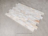 Panneaux de revêtement mural extérieur en quartzite beige naturel, durables, anti-acide, pour villa, hôtel, décoration intérieure
