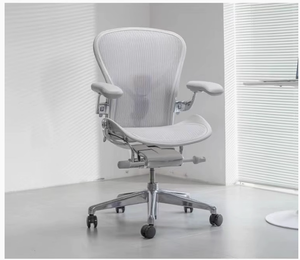 Moderno para Aeron Cadeira Escritório Ajustável Ala Ergonômica Back <span class=keywords><strong>Mesh</strong></span> Assento Preto <span class=keywords><strong>Metal</strong></span> Base Aço Pernas Mail-Packed Confortável - Product Image 1