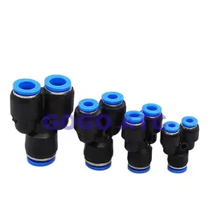 New Y-type three-way pneumatic quick-connect connector PY4/PY6/PY8/PY10/PY12/14/16 Plastic Pneumatic Components PU gas pipe joint