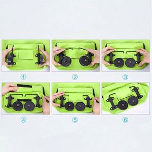 Bolsa de Compras Plegable Reutilizable Ecológica de Tela Oxford con Ruedas, Portátil para Supermercado y Tienda de Abarrotes, Venta al Por Mayor - Product Image 6