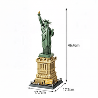 Estatua de la Libertad, Nueva York, América, Mini Bloques de Construcción de Arquitectura, Lugar Emblemático Famoso, Modelo de Ciudad, Ladrillos de Juguete para Niños y Adultos