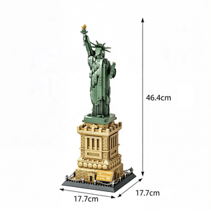 Statue <span class=keywords><strong>de</strong></span> la Liberté New York Amérique Mini Blocs <span class=keywords><strong>de</strong></span> <span class=keywords><strong>Construction</strong></span> Architecturaux Célèbre Monument Urbain Modèle Briques Jouet pour Enfants et Adultes - Product Image 3