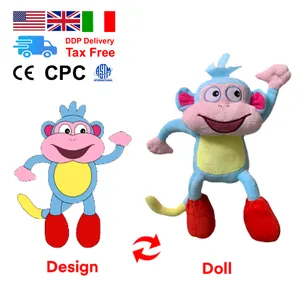 Animales de peluche y accesorios muñecas personalizadas stuffie colección lindo mono regalos personalidad creativa mascota juguetes de peluche