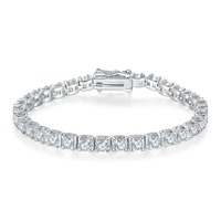 Bracelet en diamant moissanite en promotion, bijoux fins, cadeau pour la fête des mères et les anniversaires, disponible au prix d'usine