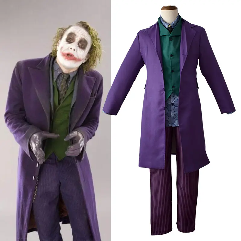 BAIGE Heath Ledger Cosplay disfraz The Dark Knight Halloween fiesta trajes máscara