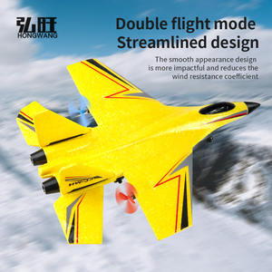 HW-33 Avion de chasse télécommandé <span class=keywords><strong>2</strong></span>,4 GHz, portée de 100 m, <span class=keywords><strong>2</strong></span> canaux, stabilisation gyroscopique, lumières LED, cadeau pour la fête des enfants, pour les 14 ans et plus - Product Image 5