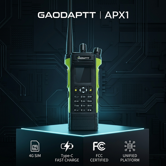 GaodaPTT APX1 4G PoC LTE Two Way Radio Analog UHF/VHF Walkie Talkie Global Range Full Keyboard 10W Digital Mobile Radio