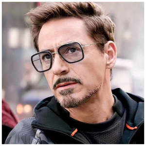 <span class=keywords><strong>Gafas</strong></span> de Sol Tony Stark, Lentes de <span class=keywords><strong>Iron</strong></span> <span class=keywords><strong>Man</strong></span>, <span class=keywords><strong>Gafas</strong></span> de Sol Vintage Retro con Marco Metálico Cuadrado para Hombre y Mujer, <span class=keywords><strong>Gafas</strong></span> Edith - Product Image 2