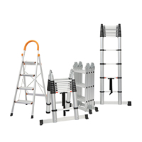Échelle de ménage pliable en aluminium, escalier légers et debout, 6 marches