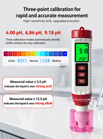 Testeur de qualité de l'eau numérique Dorry MF-X41 PH TDS EC Température avec écran rétroéclairé, plage 0-60°C et 0-9999ppm