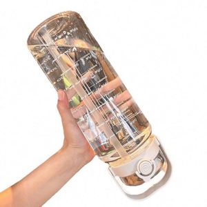 Double Wall Large Capacity Sports Water Bottle High Temperature Resistant <b>Plastic</b> Straw <b>Cup</b> Safe for Men Women Children Camping - Product Image 1