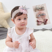 Set Ikat Kepala Anak-anak Set Aksesori Rambut Ikat Kepala Elastis Pita Renda Kartun Desain Putri Elsa Kotak Hadiah Tahun Baru Kuncir Kuda Ganda