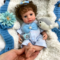 Poupée nouveau-né de 12 pouces, poupée reborn en silicone exquise et compacte, cheveux implantés, jouets interactifs parent-enfant