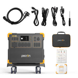Station d'alimentation portable PECRON E3800LFP 4200W 3840Wh LiFePO4 avec contrôleur MPPT, démarreur de batterie et support solaire - Product Image 4