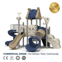 Structure de jeu ODM SageDelightRides avec joints en béton, structure verticale pour enfants, en LLDPE et tubes en acier galvanisé, pour aires de jeux urbaines, vente en gros