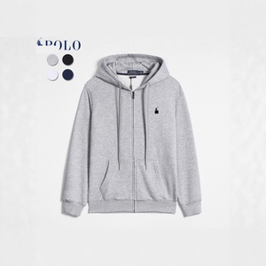<span class=keywords><strong>Felpa</strong></span> <span class=keywords><strong>con</strong></span> <span class=keywords><strong>cappuccio</strong></span> da <span class=keywords><strong>uomo</strong></span> tinta unita slim fit <span class=keywords><strong>con</strong></span> logo, cardigan <span class=keywords><strong>con</strong></span> zip foderato in pile, sensazione di alta qualità per la primavera - Product Image 5