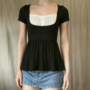 เสื้อยืดแขนสั้นทรงเอหลวมๆ คอวีผูกด้านหน้า สีสันสดใส รักษ์โลก สำหรับผู้หญิง น่ารัก ใส่ได้ในฤดูร้อน - Product Image 2