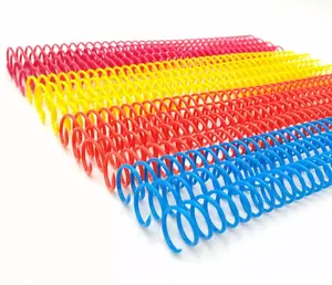 Carpeta de anillos de plástico, espiral de alambre en espiral de Pvc, 48 unidades, varios colores, de fábrica, 8mm