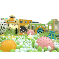 Parc d'attractions intérieur Aoleao personnalisé sur le thème des plantes vertes interstellaires avec blocs de construction, aire de jeux de grande envergure, certifié CE TUV