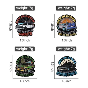 Get In Loser We're Going Back In Time - Spille smaltate a tema cartoni animati, anime, film, auto, borsa, spilla da risvolto, gioielli punk, regalo per amici - Product Image 2