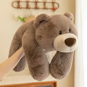 Hot Sale Adorable Lying Husky Dog Dinosaur Bear Pet Plushie Popular Weighted Stuffed Animal Sleeping Plush Toy Pillows