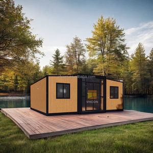 Casa Contenedor Modular <span class=keywords><strong>de</strong></span> Lujo Prefabricada <span class=keywords><strong>de</strong></span> 2 Dormitorios, Diseño Flotante, Tipo Villa, 40 Pies - Product Image 1