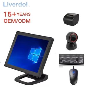 Liverdol New Arrival điện tử tiền mặt đăng ký Màn hình duy nhất 10 điểm cảm ứng điện dung màn hình tất cả trong một hệ thống POS cho cửa hàng - Product Image 4