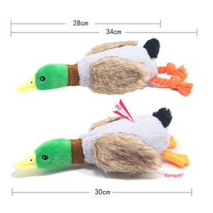 Çevre Dostu 28cm Gerçekçi Dayanıklı Sıkıntı Giderici Ses Çıkaran Ördek Peluş Evcil Hayvan Oyuncağı Kediler ve Köpekler için - Product Image 5