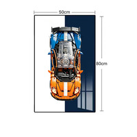 Cadre de présentation transparent en acrylique anti-poussière pour blocs de construction, voiture de sport - Armoire de collection de modèles de course murale