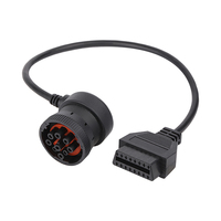 Personalizado 16 pines OBD OBD2 J1962 hembra a J1939 9P conector macho adaptador arnés Cable lector de código tipo