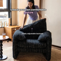 Fauteuil en velours à siège unique fait à la main chaise longue réglable en tissu de luxe pour chambre à coucher ou hôtel pour salon meubles de maison