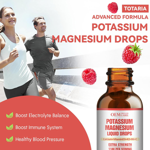 OEM Potasio Magnesio Gotas Líquidas Suplemento Vitamina K2 Suplemento Potasio Soporte Hueso, Músculo, Calambres en las piernas, Soporte Inmunológico - Product Image 5