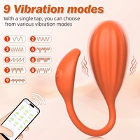 Antpop USB-Aufladbarer 9-Frequenz Doppel-Vibrations-Latex Wasserdichter Faltbarer Interaktiver Dildo 55DB