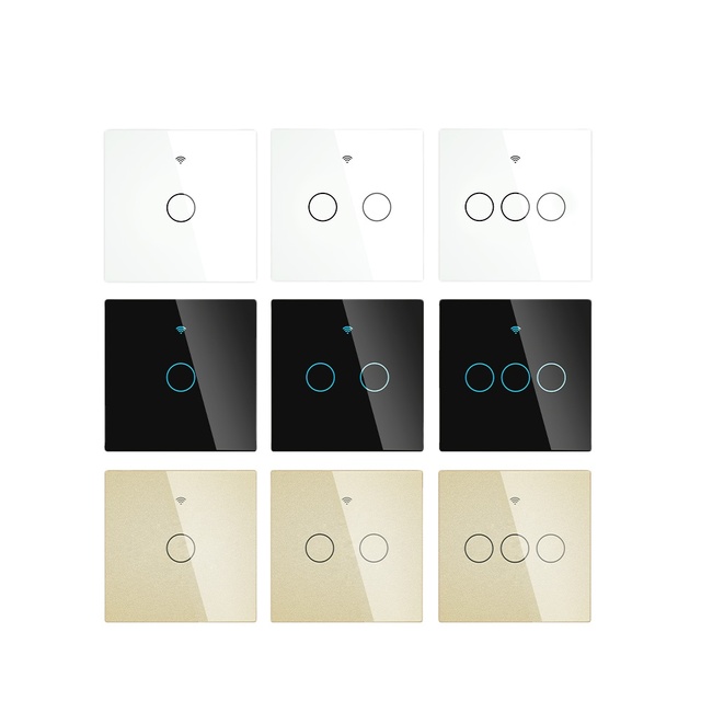 ZigBee Wall Touch Smart Light Switch with Neutral Wire/No Neutral Wire,No Capacitor Needed Smart LifeTuya 2/3 Way Muilti-Control